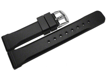 Bracelet de montre - silicone - extrafort - noir 22mm