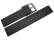 Bracelet de montre - silicone - plat - noir 14mm Acier