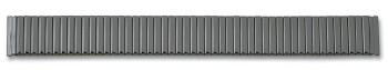 Bracelet de montre extensible, acier inox, noir (PVD), 18, 20 mm