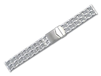 Bracelet-montre en acier inox - plié - mat et poli - 18, 20 mm