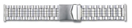 Bracelet-montre en acier inox - plié - mat et poli - 22, 24 mm