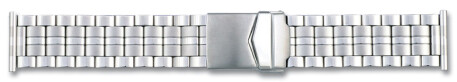 Bracelet-montre en acier inox - plié - mat et poli - 22, 24 mm