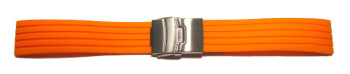 Bracelet-montre à déployante - silicone - Modèle Stripes...