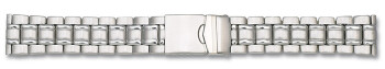 Bracelet-montre en acier inox plié-mat-18, 20 mm - style massif