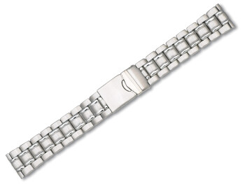 Bracelet-montre en acier inox plié-mat-18, 20 mm -...