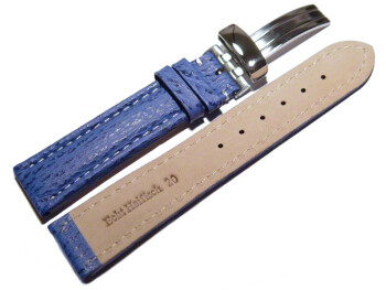 Bracelet de montre - Requin véritable - bleu 20mm Acier