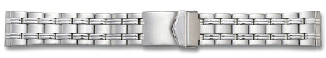 Bracelet-montre en acier inox plié-mat/poli-18,20mm-style massif