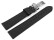 Bracelet de montre - peau de cerf véritable - noir - 18mm Acier