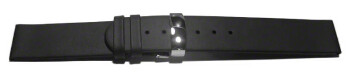 Bracelet de montre - cuir imperméabilisé - noir 22mm Acier