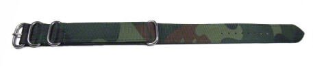 Bracelet de montre NATO-en nylon-résistant- Modèle Woodland