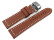 Boucle déployante papillon-bracelet de montre cuir - cognac 22mm Acier