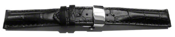 Boucle dployante papillon -rembourrage pais-croco-noir...