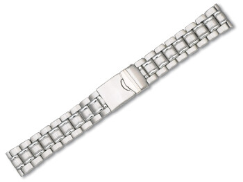 Bracelet-montre en acier inox plié-mat-style massif 18mm