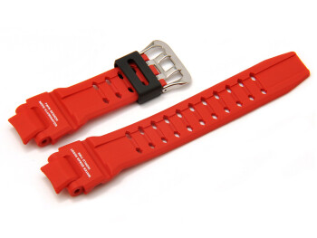 Bracelet de montre Casio p. GA-1000, GA-1000-4BER, résine, rouge