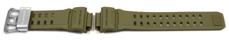 Bracelet montre Casio p. G-Shock GW-9400, GW-9400-3, rsine, vert militaire