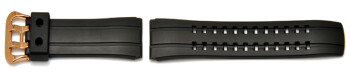 Bracelet de montre Casio pour EQW-500BE, EQW-500BE-1AV, résine, noire