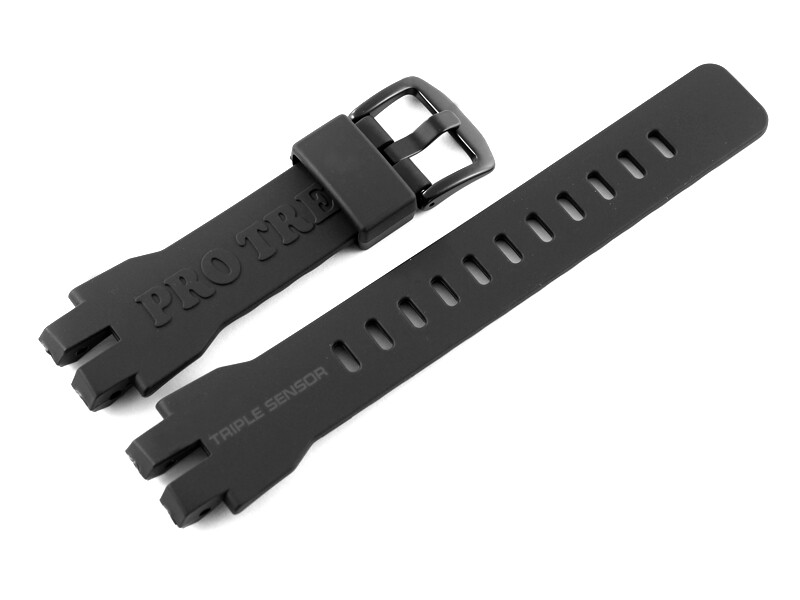 Bracelet De Montre Casio En Résine Noire - Pour Modèle PRW-3000 - Neuf Avec étiquettes