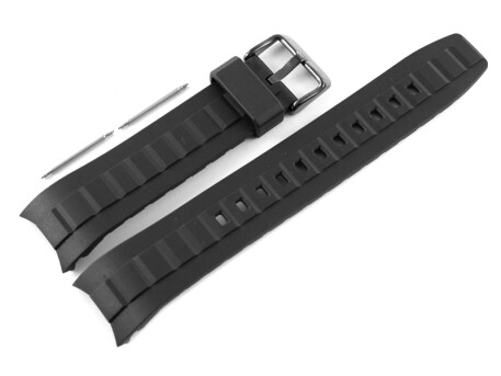 Bracelet montre Casio p. MTD-1073, résine, noire