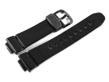 Bracelet de montre Casio pour BGA-102, BGA-1030, résine, noire, finition brillante