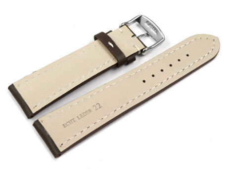 Bracelet De Montre Cuir Marron Foncé épais Surpiqué - 19mm 21mm 23mm Watchband Berlin