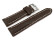 Bracelet de montre rembourrage épais lisse marron foncé  19mm 21mm 23mm