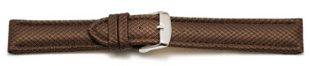 Bracelet-montre - rembourré - matériau high-tech - aspect textile - marron