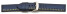 Bracelet-montre - ardillon large - high-tech - aspect textile - bleu - couture jaune et blanche 20mm 22mm 24mm 26mm