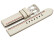 Bracelet-montre - ardillon large - high-tech - aspect textile - blanc - couture rouge et noire 20mm 22mm 24mm 26mm