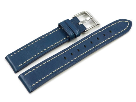 Bracelet de montre Festina p. F16244 cuir, bleu, coutures blanches