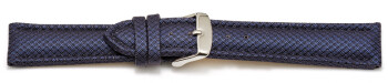 Bracelet-montre - rembourré - matériau high-tech - aspect textile - bleu 18mm Acier