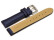 Bracelet-montre - rembourré - matériau high-tech - aspect textile - bleu 22mm Acier