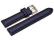 Bracelet-montre - rembourré - matériau high-tech - aspect textile - bleu 24mm Acier
