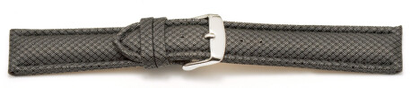 Bracelet-montre - rembourré - matériau high-tech - aspect textile - gris clair 18mm Acier