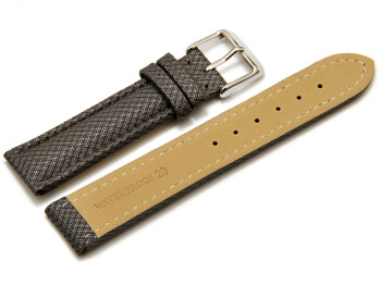 Bracelet-montre - rembourré - matériau high-tech - aspect textile - gris clair 18mm Acier