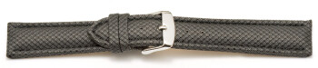 Bracelet-montre - rembourré - matériau high-tech - aspect textile - gris clair 20mm Acier