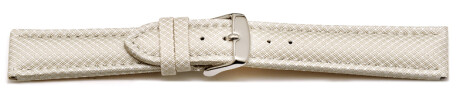 Bracelet-montre - rembourré - matériau high-tech - aspect textile - blanc 18mm Acier