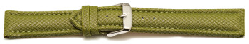 Bracelet-montre - rembourré - matériau high-tech - aspect textile - vert 18mm Acier