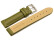 Bracelet-montre - rembourré - matériau high-tech - aspect textile - vert 20mm Acier