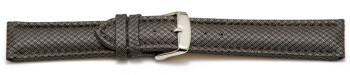 Bracelet-montre - rembourré - matériau high-tech - aspect textile - gris foncé 20mm Acier