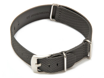 Bracelet-montre - NATO - matériau high-tech - aspect textile - gris 22mm