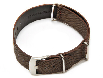 Bracelet-montre - NATO - matériau high-tech - aspect textile - marron 20mm
