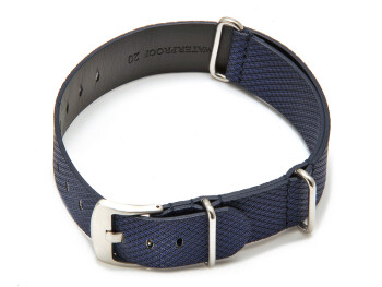 Bracelet-montre - NATO - matériau high-tech - aspect textile - bleu 20mm