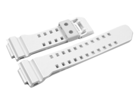 Bracelet de montre Casio p. GA-400, GA-400-7A, resine, blanche