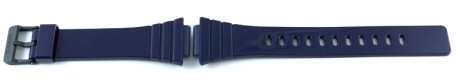 Bracelet bleu foncé Casio pour W-215H en résine - finition brillante