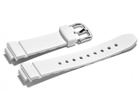 Bracelet original Casio pour BGA-104, BG-5600CK, résine, blanche