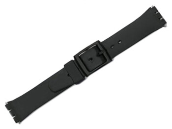Bracelet-montre pour les montres Swatch à boucle ardillon-noir