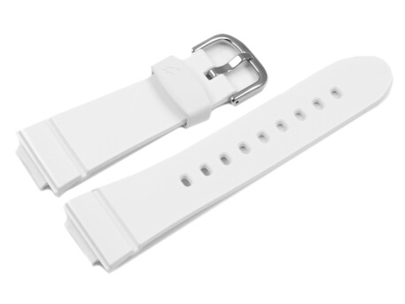 Bracelet Casio Baby-G pour BG-6900, résine, blanche, finition brillante
