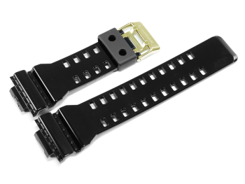 Bracelet Casio résine noire finition brillante boucle dorée GA-110GB GA-110GB-1