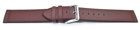Bracelet montre marron pour la fixation par vis en cuir lisse