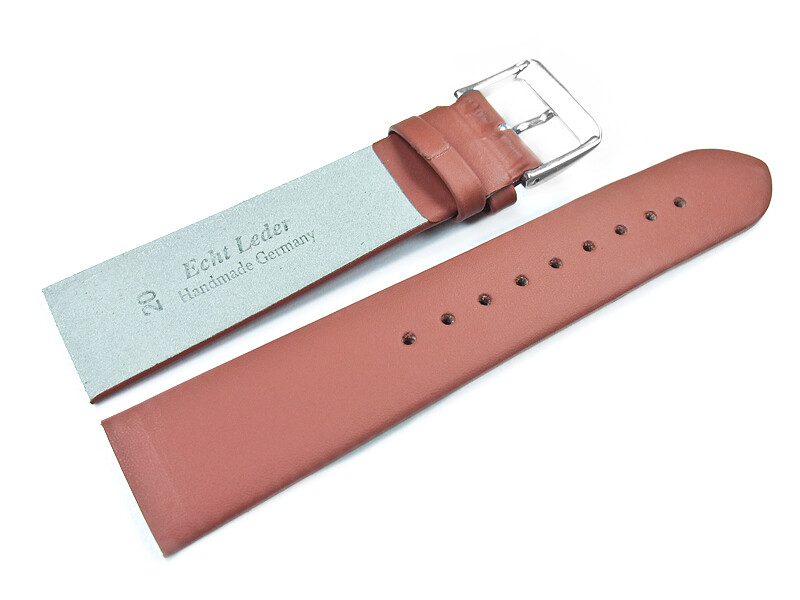 Bracelet Montre Cuir Rouge 16 Mm - Neuf - Boucle Dorée - Sans Marque